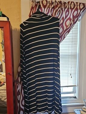 Mudd Black and White Striped Maxi Dress